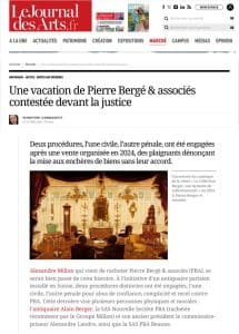 Une vacation de Pierre Bergé & Associés contestée devant la justice Une vacation de Pierre Bergé & Associés contestée devant la justice